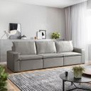 Ver imagem 1 de Sofá Modular Ibi 5 Lugares 295cm em Veludo CabeCasa MadeiraOriginals