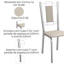 Ver imagem 5 de Kit 2 Cadeiras Cromada Sala Jantar 2c005cr Corino Nude Kappesberg