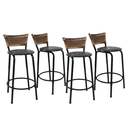 Ver imagem 1 de Kit 4 Bancos para Bancada Cozinha Gourmet Junco Cappuccino Balcão Ilha Banqueta 60cm Itagold