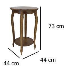 Mesa de Apoio Lateral Redonda Estilo Clássico Luiz XV Soberati - 4