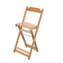 Ver imagem 3 de Cadeira Bistrô Alta Dobrável de Madeira 
