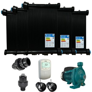 Aquecedor Solar Piscina 30placas 2Mt ROSCA+Cdt+Valvs+Bomba