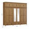 Guarda-roupa Casal 12 Portas 3 Gavetas Freijó Topázio Madeira Pinus - Finestra - 2