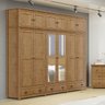 Guarda-roupa Casal 12 Portas 3 Gavetas Freijó Topázio Madeira Pinus - Finestra - 1