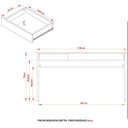 Ver imagem 5 de Mesa para Escritório Escrivaninha 1 Gaveta Estilo Industrial Amêndoa/preto