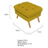 Puff Mariana Pés Palito Mel Suede Amarelo - Amarena Móveis P2/MARIANA/PALITO - 3