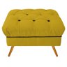 Puff Mariana Pés Palito Mel Suede Amarelo - Amarena Móveis P2/MARIANA/PALITO - 1