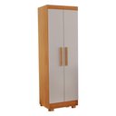 Ver imagem 2 de Guarda-Roupa Solteiro 100% MDF com 2 Portas e Pés Multimóveis CR35515 Madeirado/Off White