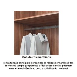Guarda Roupa New Paranoá com 4 Portas e 2 Gavetas Móveis Rimo Branco - 7