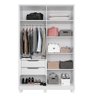 Guarda Roupa New Paranoá com 4 Portas e 2 Gavetas Móveis Rimo Branco - 3