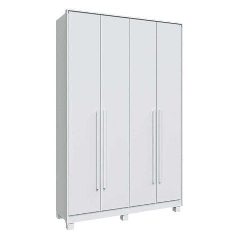 Guarda Roupa New Paranoá com 4 Portas e 2 Gavetas Móveis Rimo Branco