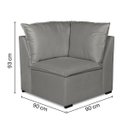 Ver mais imagens de Sofá de Canto Modular Ibi 4 Lugares 280x195cm em Veludo CabeCasa MadeiraOriginals