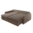 Ver imagem 6 de Sofá Cama 3 Lugares Retrátil Reclinável 270cm Veludo com Molas Ensacadas Apolo Yescasa Marrom