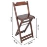 Cadeira Bistrô Alta Dobrável de Madeira  - 4
