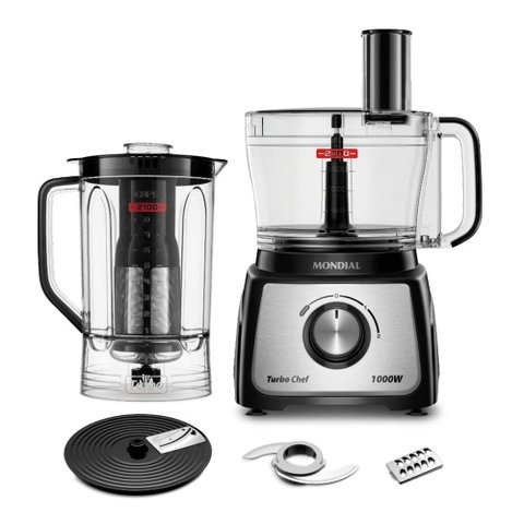 Multiprocessador Mondial Turbo Chef 7 em 1 Preto 127V MPN-01-BE