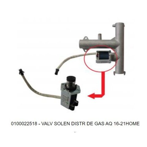 Válvula Solenóide Distr. de Gás Aq 16 21 Home 0100022518 Komeco