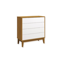 Ver imagem 6 de Quarto de Bebê Berço Evolution + Guarda Roupa 4P + Cômoda 4g Elfe Branco Savana 02 Colcões
