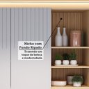 Ver imagem 4 de Cozinha Completa 100% MDF 10 Peças com Espaço para Micro-ondas e Tampo 528cm Aura Luciane Móveis
