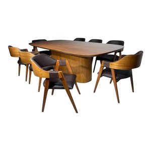 Sala de Jantar Monique (tampo+base Oval) 2,60 X 1,20, com 8 Cadeiras Laura Verniz Nogueira, Corino M