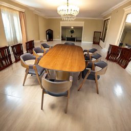 Sala de Jantar Monique (tampo+base Oval) 2,60 X 1,20, com 8 Cadeiras Laura Verniz Nogueira, Corino M - 3