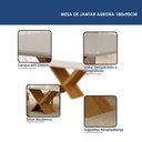 Ver imagem 3 de Mesa de Jantar Aurora 180x90cm Vidro 25mm Cinamomo Off White com Kit 6 Cadeiras Linho Bege -Valdemóv