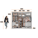 Ver imagem 5 de Guarda Roupa Casal 100% Mdf 6 Portas 6 Gavetas - Linea-branco - Móveis Novo Horizonte