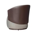 Ver imagem 6 de Kit 2 Poltronas Organica Beatriz Suede Bege C/ Composê Corano Marrom - Lm Decor