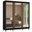 Ver imagem 3 de Guarda-Roupa Casal com Pés 3 Portas de Correr de Espelho Reno Madesa