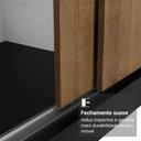 Ver imagem 6 de Guarda-Roupa Casal com Pés 3 Portas de Correr de Espelho Reno Madesa