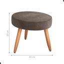 Ver imagem 3 de Conjunto Poltronas e Puff Anari Veludo Marrom