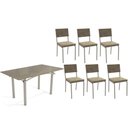 Ver imagem 1 de Mesa Cozinha Elba 160 + 6 Cad Zaria Niquel/Bege Kappesberg