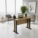 Ver imagem 6 de Mesa de Escritório 117cm Tampo 25mm Me4194 Amêndoa Preto Tecnomobili