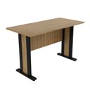 Ver imagem 1 de Mesa de Escritório 117cm Tampo 25mm Me4194 Amêndoa Preto Tecnomobili