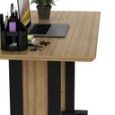Ver imagem 4 de Mesa de Escritório 117cm Tampo 25mm Me4194 Amêndoa Preto Tecnomobili