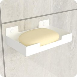 Porta Sabonete Para Banheiro Saboneteira Parede Branco ELG - 1