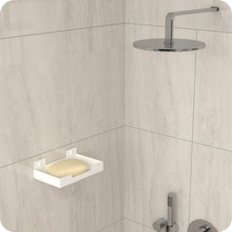 Porta Sabonete Para Banheiro Saboneteira Parede Branco ELG - 2