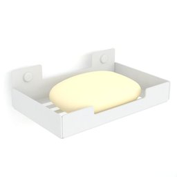 Porta Sabonete Para Banheiro Saboneteira Parede Branco ELG - 6