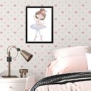 Ver imagem 1 de Quadro Infantil Menina Bailarina Soft 45x34cm:madeira Preta