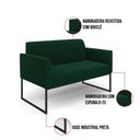 Ver imagem 3 de Sofá 2 Lugares Namoradeira Industrial Preto Marisa Bouclê Verde D03 - D’Rossi