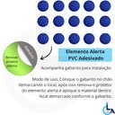 Ver imagem 3 de Elemento Tátil Alerta Pvc Adesivado Azul