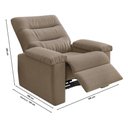 Ver imagem 4 de Poltrona do Papai Reclinavel Sala de Estar Veludo Capuccino - Besthouse
