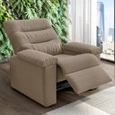 Ver imagem 3 de Poltrona do Papai Reclinavel Sala de Estar Veludo Capuccino - Besthouse