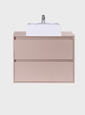 Ver imagem 4 de Gabinete para Banheiro com Cuba 80cm MDF Rosa Dubai - On Móveis