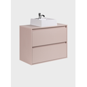 Ver imagem 5 de Gabinete para Banheiro com Cuba 80cm MDF Rosa Dubai - On Móveis