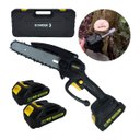 Ver imagem 3 de Motosserra Elétrica Portátil 21v Jardinagem 2 Baterias Bivolt