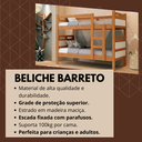 Ver imagem 3 de Beliche Barreto Solteiro Reforçada com 02 Colchões D20 Cor:nature/off