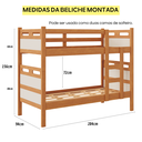 Ver imagem 4 de Beliche Barreto Solteiro Reforçada com 02 Colchões D20 Cor:nature/off