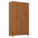 Ver imagem 1 de Guarda Roupa Solteiro Primordial Max 4 Portas 2 Gavetas Cinamomo Fosco - Zanzini