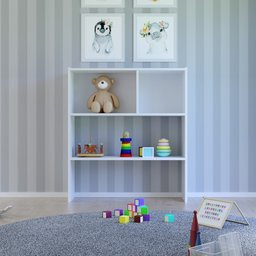 Estante Infantil Organizadora Com Nichos Cindy L03 Branco - Mpozenato - 3