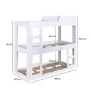 Ver imagem 3 de Cama Treliche Infantil 195cm X 184,5cm com Escada Lateral Cor:branco